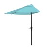 Pure Garden 9 Ft Semicircle Patio Umbrella, Blue 50-145-B
